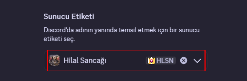 Discord HLSN tag kullanımı